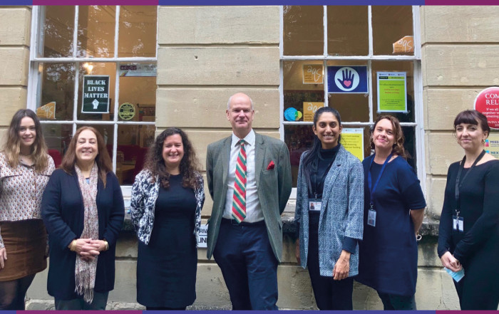 PCC Mark Shelford visits Safe Link to talk with staff and service users about the criminal justice response to survivors of violence against women and girls